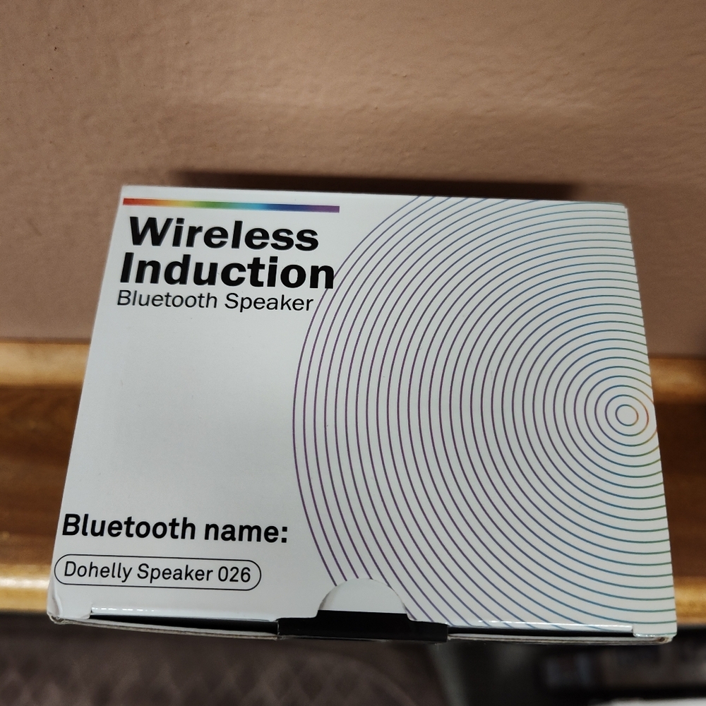 NEW In Box! Black 360° Rotating Bluetooth Speaker, Colorful Ambient Light - Picture 2 of 4